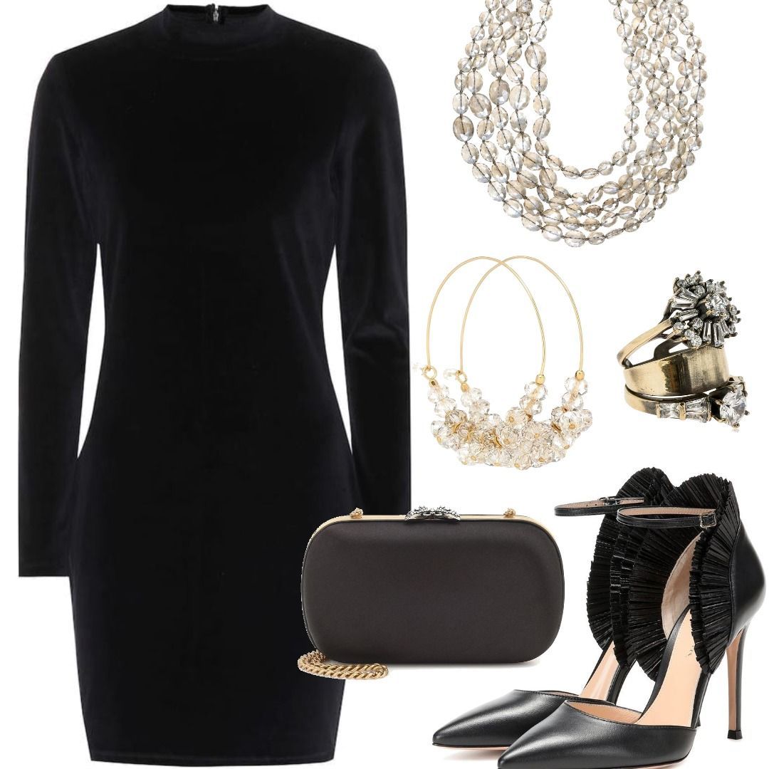 black dress outfits polyvore Plus size wrap Black dress
